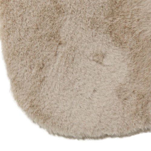 Article Chemin de table décoratif en fausse fourrure, tapis en fourrure beige 50 × 90 cm