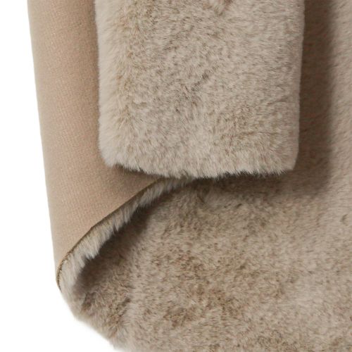 Article Chemin de table décoratif en fausse fourrure, tapis en fourrure beige 50 × 90 cm