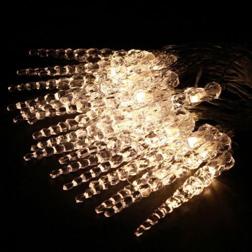 Guirlande LED glaçon hiver minuterie extérieure 24 LED 460cm