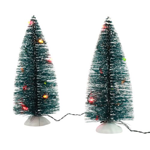 Floristik24 Sapin de Noël LED mini artificiel pour batterie 16cm 2pcs