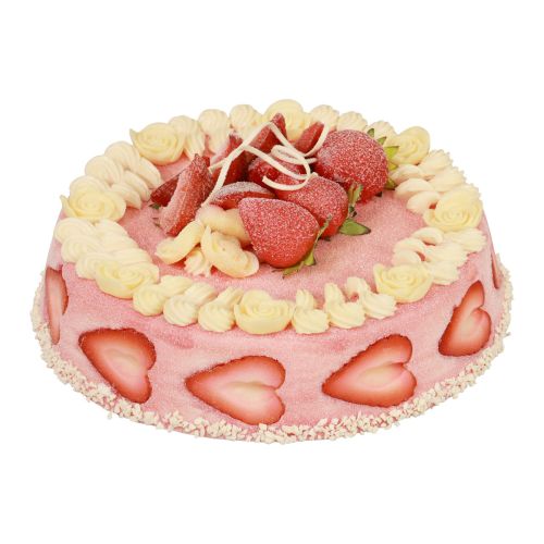 Factice alimentaire, gâteau artificiel crème fraise