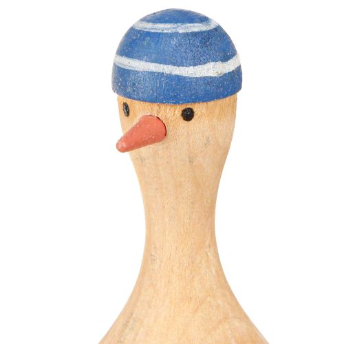 Article Mouettes décoratives maritimes en bois bleu bleu foncé H14cm 6 pcs