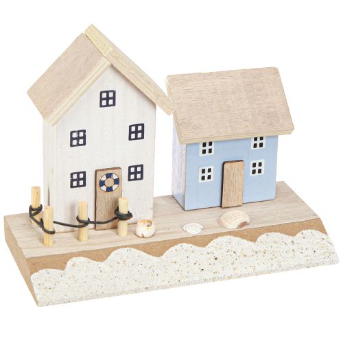 Décoration maritime maison de plage coquillages bleu naturel H12cm 4 pcs