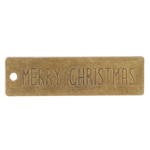 Joyeux Noël Pendentif de Noël en métal 7x2cm 6 pcs