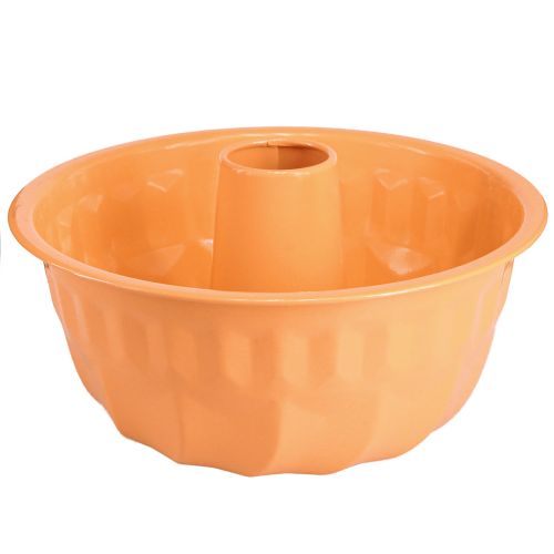 Moule à pâtisserie décoratif en métal Gugelhupf orange Ø23cm H12cm