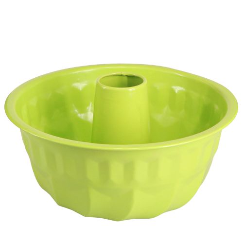 Moule à gâteau Gugelhupf décoratif en métal vert pomme Ø23cm H12cm