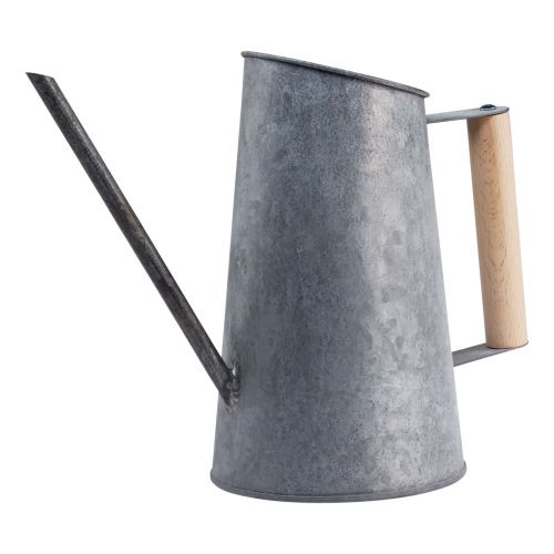 Article Arrosoir décoratif en métal, vase décoratif avec anse aspect zinc 21,5 cm