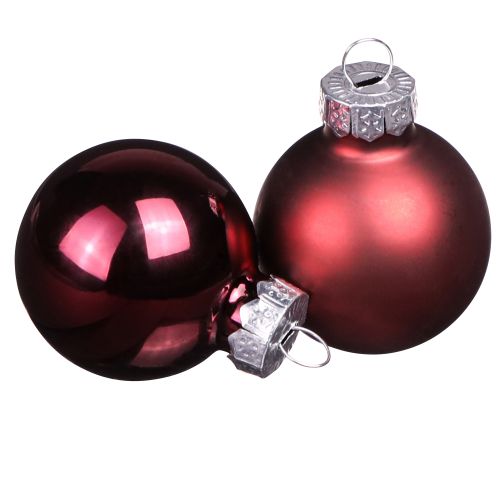 Floristik24 Mini boules de verre pour Noël en Baie Ø3cm 22 pcs