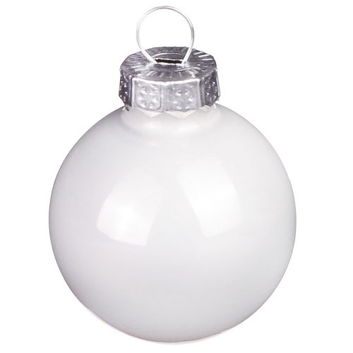 Article Mini boules de Noël en décoration hivernale blanche Ø3cm 22 pcs