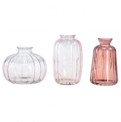 Article Mini vases vases décoratifs en verre vases à fleurs H8,5–11 cm lot de 3