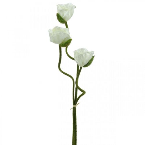 Article Fleur Artificielle Pavot Maïs Rose Artificielle Blanc L55/60/70cm Lot de 3