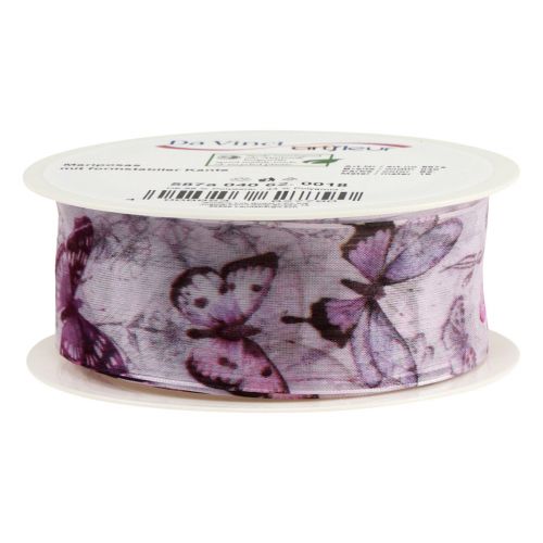 Article Ruban organza ruban mousseline papillons violet 40mm 18m