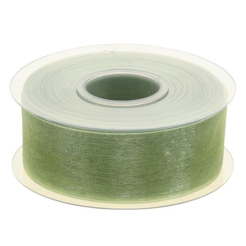 Article Ruban organza vert ruban cadeau lisière vert citron 40mm 50m