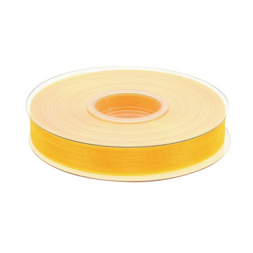 Article Ruban organza ruban cadeau ruban jaune lisière 15mm 50m