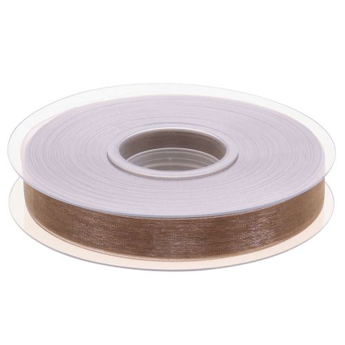 Article Ruban organza ruban cadeau ruban beige selvedge taupe 15mm 50m