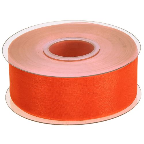 Article Ruban organza ruban cadeau ruban orange lisière 40mm 50m