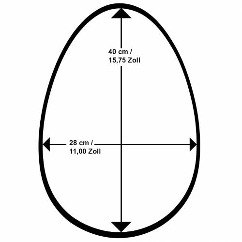 Article Oeuf de Pâques floqué grand 40cm