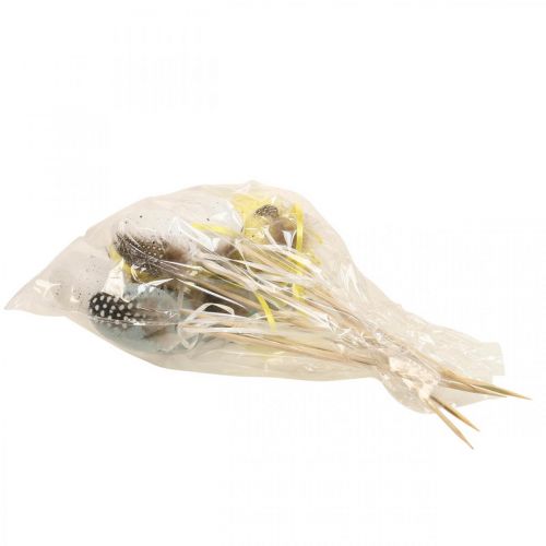 Article Oeufs de Pâques en plastique décoration de Pâques bouchons de fleurs H6cm 12 pièces