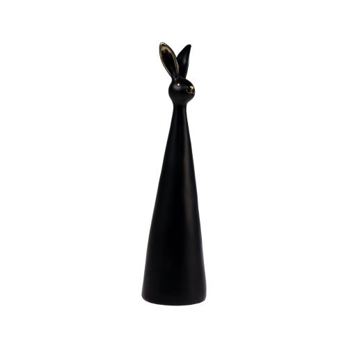 Lapin de Pâques noir or Lapin de décoration de Pâques Ø7cm H27,5cm