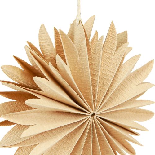 Article Étoiles en papier pour décorations d&#39;arbre suspendues blanc naturel 16cm 6 pcs