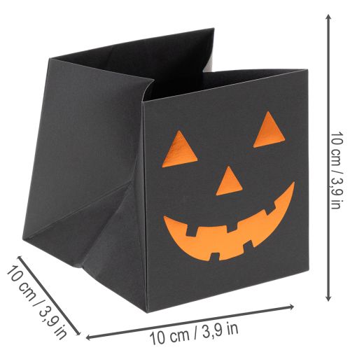 Article Pot de fleurs citrouille en sac en papier, décoration d'Halloween, 10 cm, lot de 6