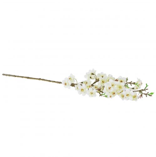 Article Branche de fleur de pêcher artificielle crème printemps 69cm