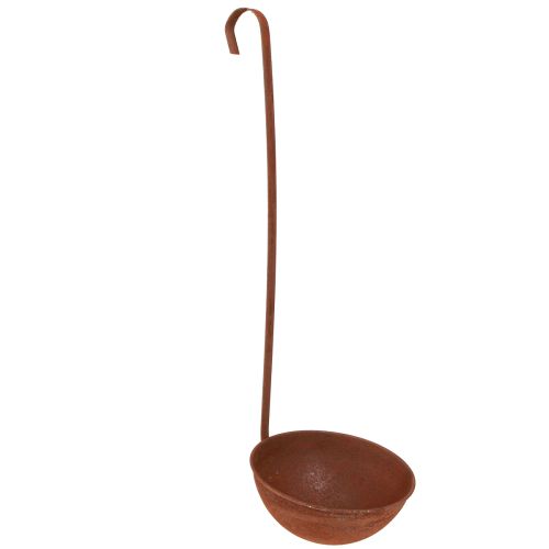 Bol à plantes suspendu décoration de cuisine truelle rouille Ø16,5cm 2pcs