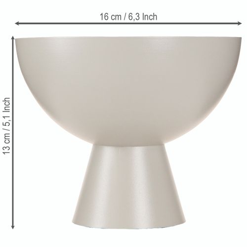 Article Coupe à plantes décorative en métal avec socle gris Ø16cm H13cm