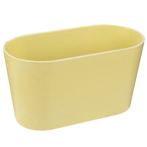 Bol à plantes ovale jaune bol décoratif plastique 20×10×11cm 3pcs