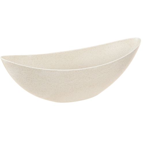 Jardinière bateau bac à plantes beige chiné L38,5cm 3pcs