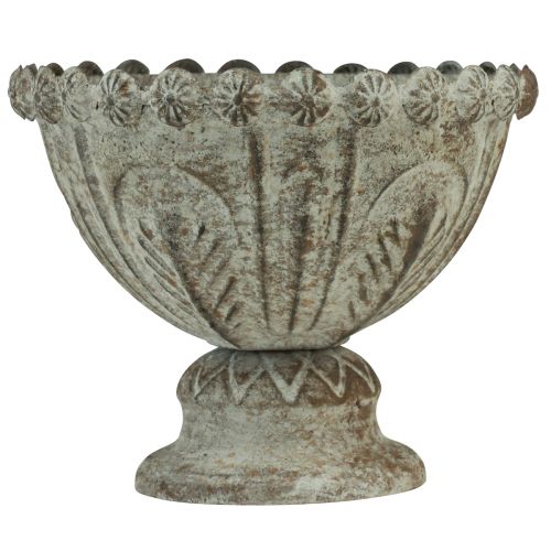Article Vase coupelle coupelle décorative métal marron blanc Ø15cm H12,5cm