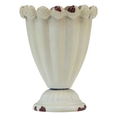 Article Vase coupelle coupelle décorative métal marron crème Ø9cm H13cm