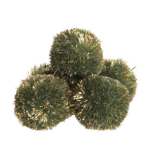 Pompons à paillettes vert pompons 2,5 cm 2 sachets – 24 pcs