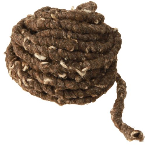 Cordon RAW cordon de laine avec laine de mouton jute marron 8mm 10m