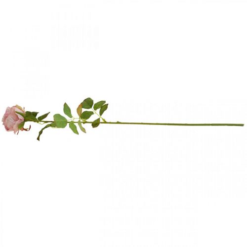 Article Déco rose rose, décoration fleurie, rose artificielle L74cm Ø7cm