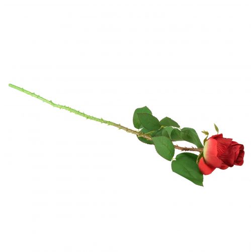 Article Branche de Rose Fleur en Soie Rose Artificielle Rouge 72cm