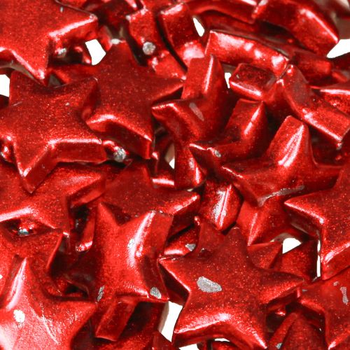 Article Étoiles rouges peintes Noël Ø2,5cm – 2ème choix – 96 pcs