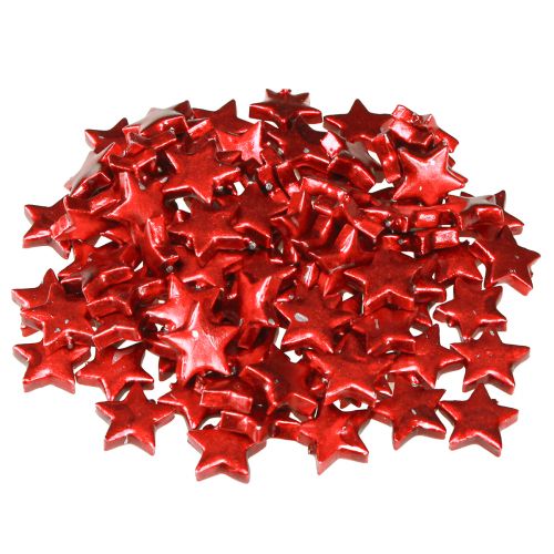 Article Étoiles rouges peintes Noël Ø2,5cm – 2ème choix – 96 pcs