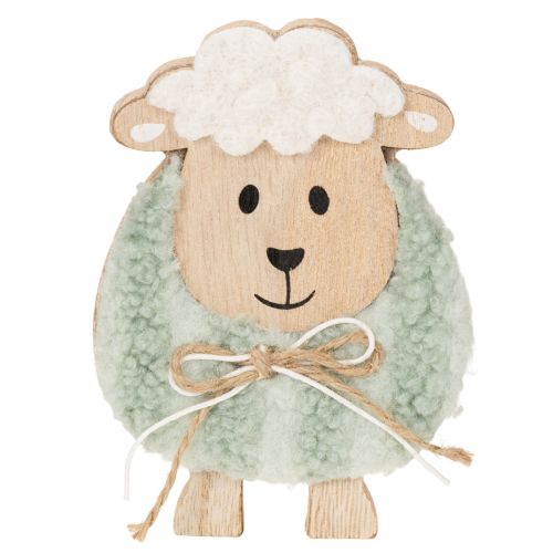 Article Moutons décoratifs en bois, adorables figurines pour le printemps et Pâques, décoration de table, 11 cm, lot de 6