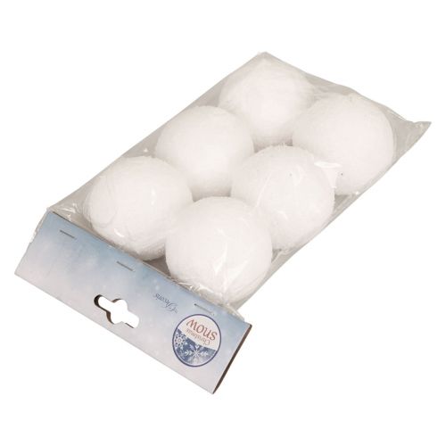 Article Boules de neige décoration cintre décoratif neige artificielle Ø7,5cm 6 pcs