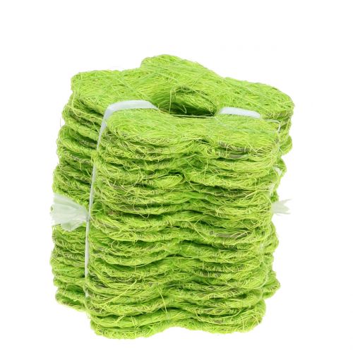 Article Fleur de sisal vert clair Ø7,5cm 25 pcs