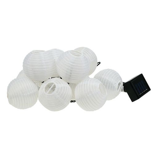 Article Lanterne solaire chaine LED 4.5m blanc 10 ampoules