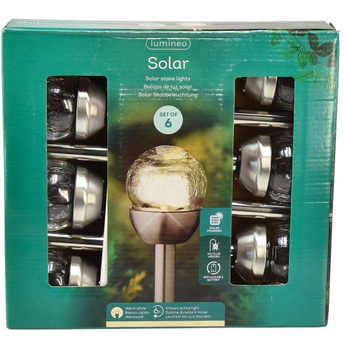 Article Piquet de jardin solaire lampes solaires balcon Ø6cm H36cm 6 pcs