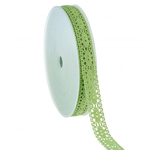 Ruban dentelle ruban décoratif vert B18mm 20m