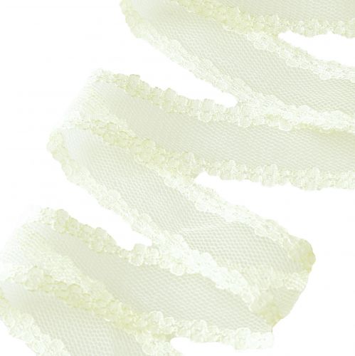 Article Ruban dentelle ruban de mariage ruban décoratif dentelle jaune 20mm 20m