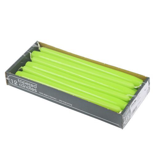 Article Bougies coniques 250/23 vert clair 12 pcs.