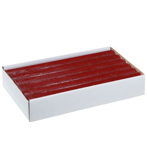 Article Bougies coniques, bougies unies, rouge foncé, 21×240mm, 12 pièces