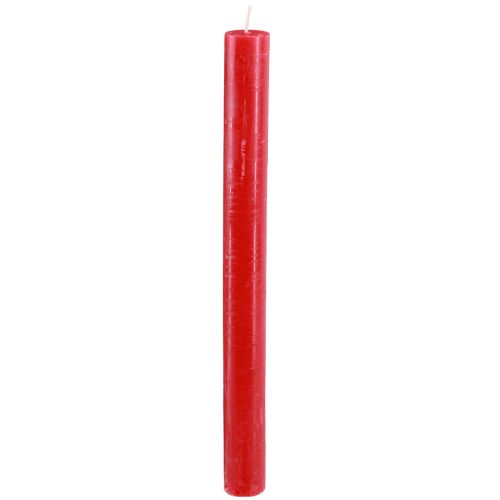 Floristik24 Bougies coniques bougies teintes rouge 21×240mm 12pcs