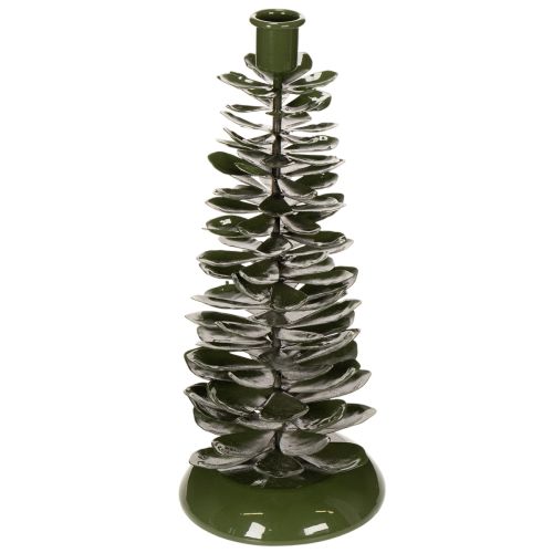 Article Chandelier en métal vert, décoration sapin de Noël, 28 cm