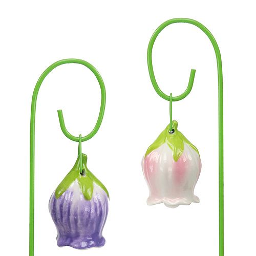 Floristik24 Piques avec fleurs en céramique 5 cm 28 cm 8 p.